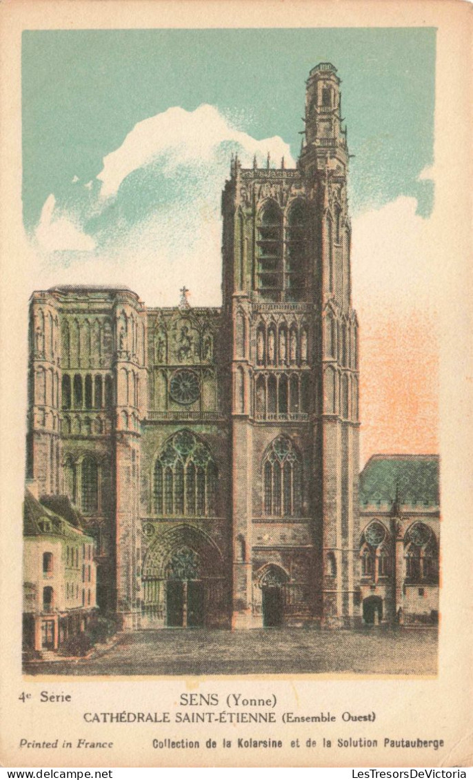 FRANCE - Sens - Yonne - Cathédrale Saint Etienne - Colorisé - Carte Postale Ancienne - Sens