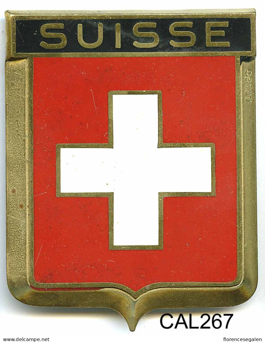 CAL267 - PLAQUE CALANDRE AUTO - SUISSE - Enameled Signs (after1960)