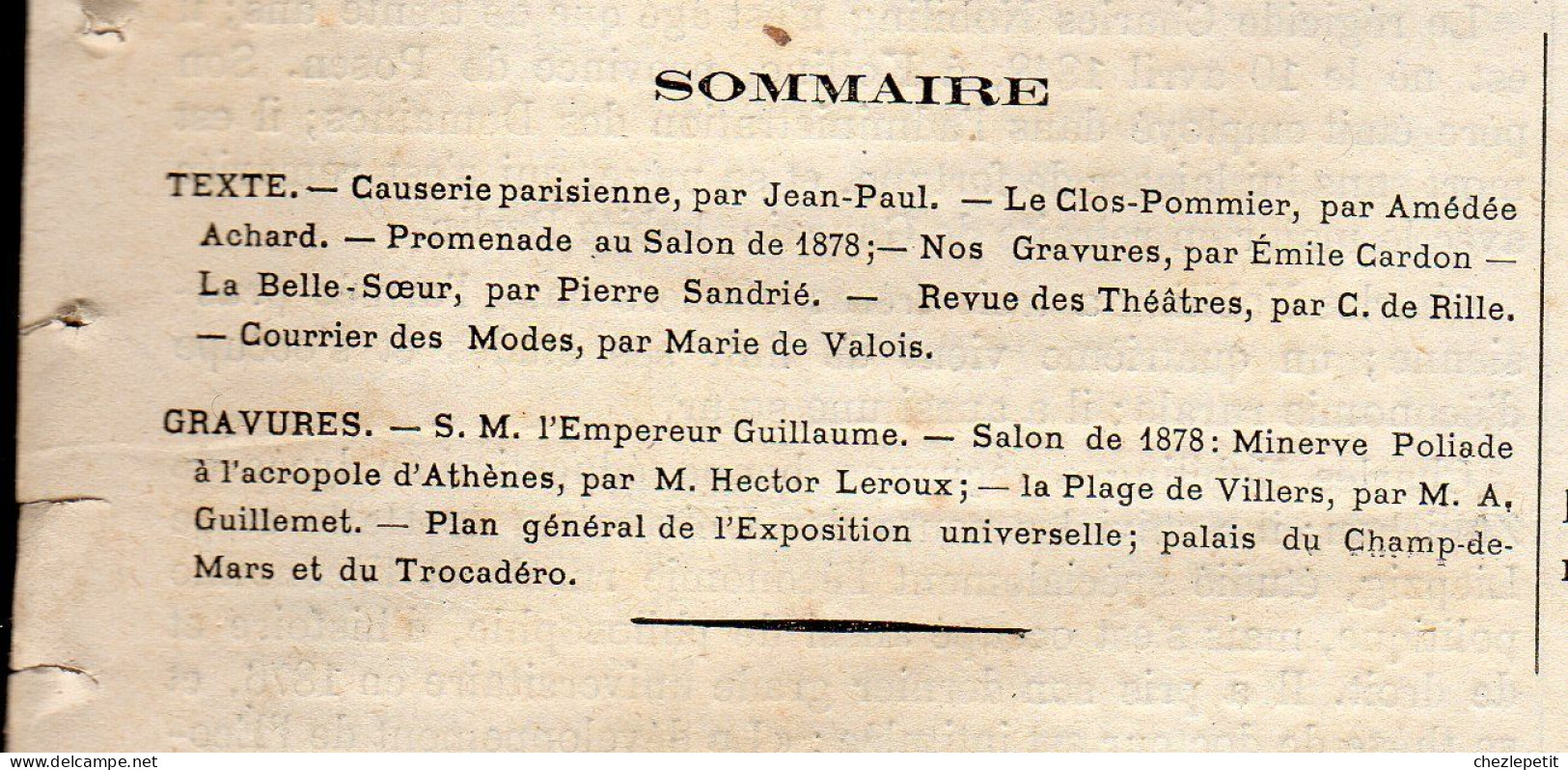 JOURNAL LE SOLEIL ILLUSTRE N°22 L'Empereur Guillaume Plan Exposition Universelle - 1850 - 1899