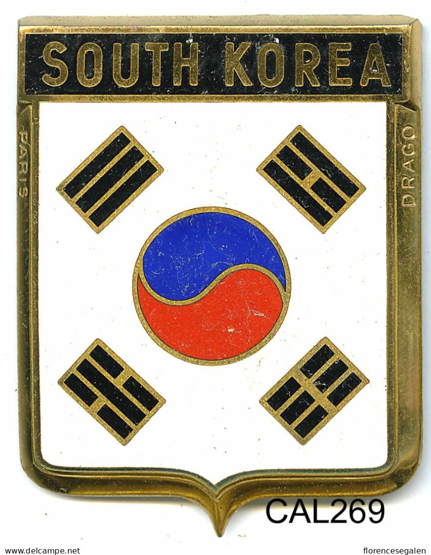 CAL269 - PLAQUE CALANDRE AUTO - SOUTH KOREA - Enameled Signs (after1960)