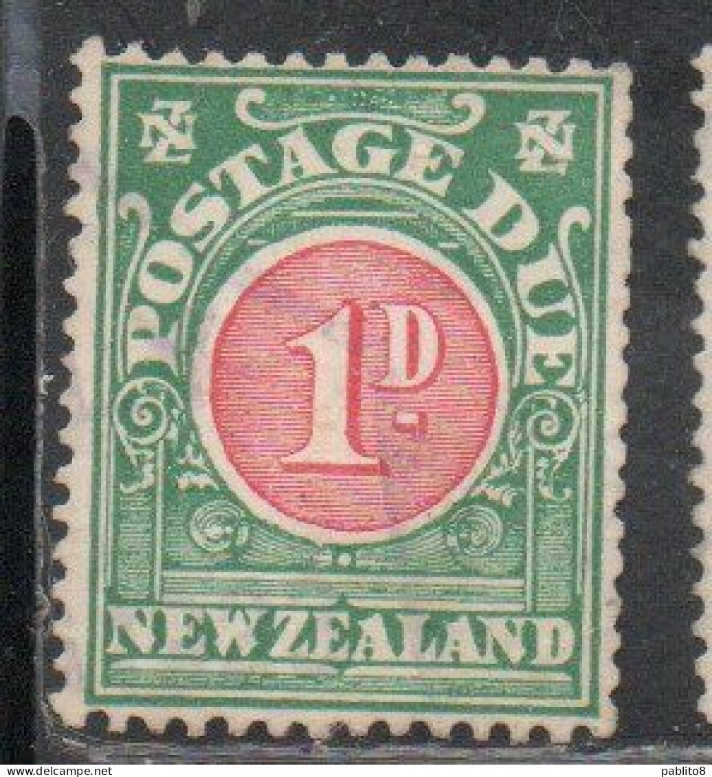 NEW ZEALAND NUOVA ZELANDA 1904 1928 POSTAGE DUE STAMPS TAXE 1p MH - Ongebruikt