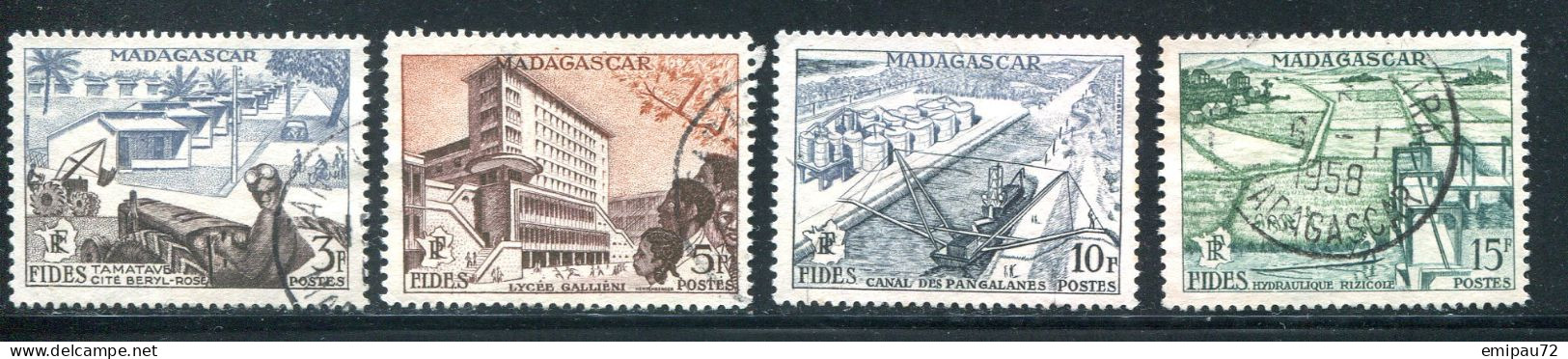 MADAGASCAR- Y&T N°327 à 330- Oblitérés - Oblitérés