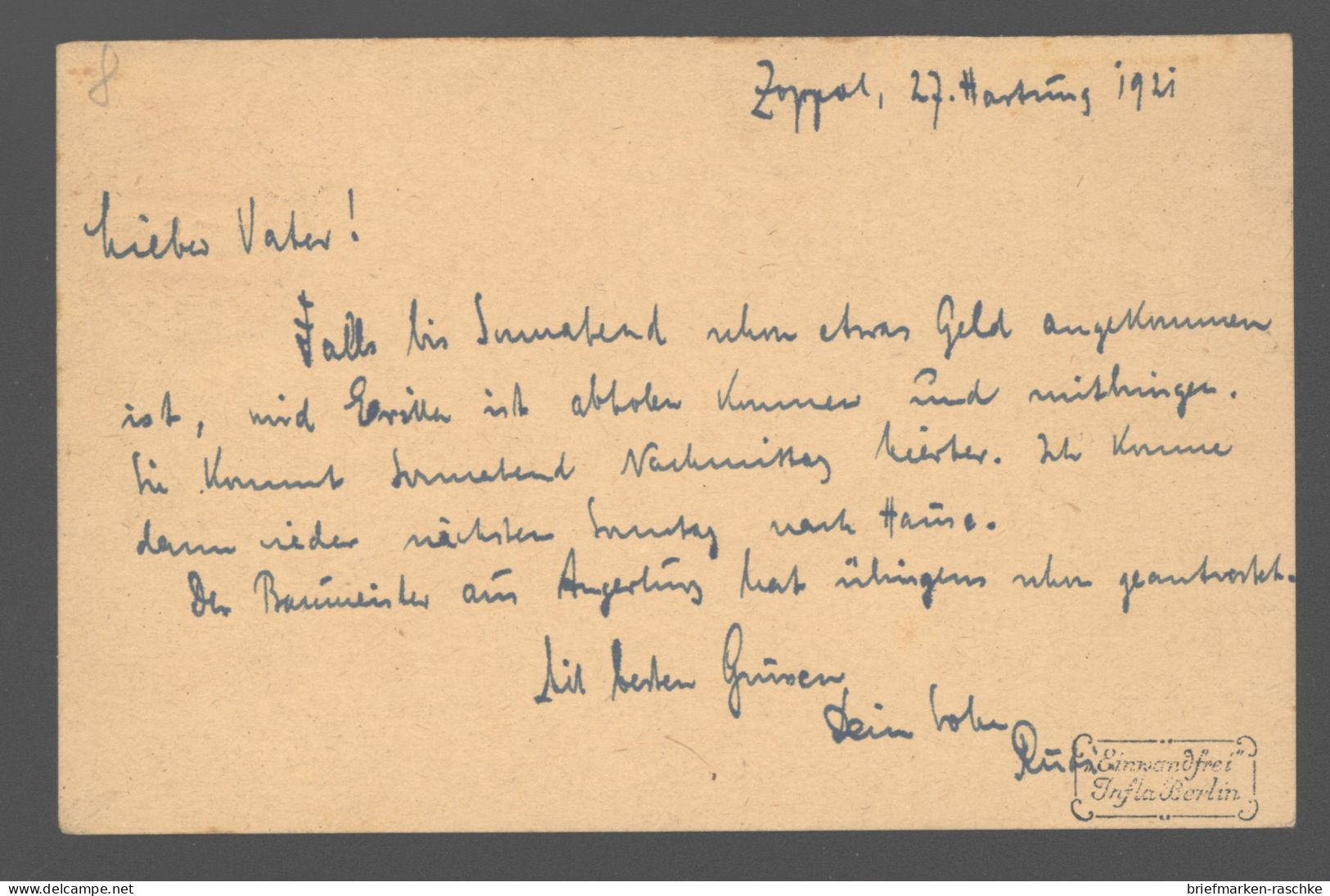 Danzig,P8 F,gep  (230) - Postal  Stationery