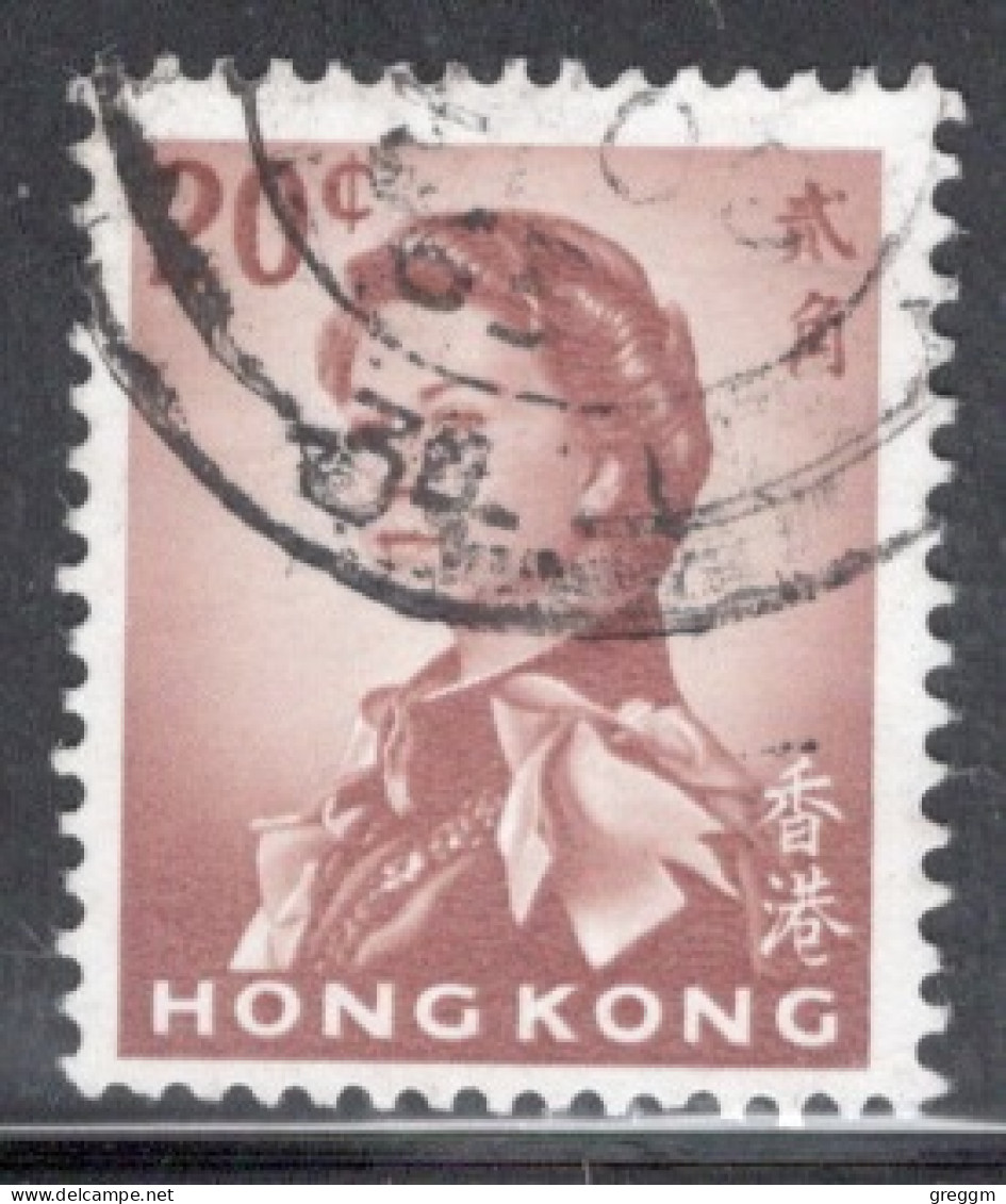 Hong Kong 1962-66 Queen Elizabeth A Single 20 Cent Stamp From The Definitive Set In Fine Used - Oblitérés