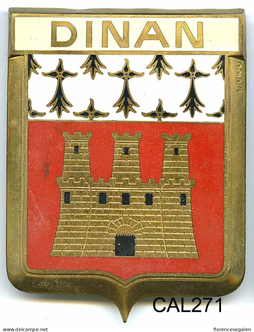 CAL271 - PLAQUE CALANDRE AUTO - DINAN - Enameled Signs (after1960)