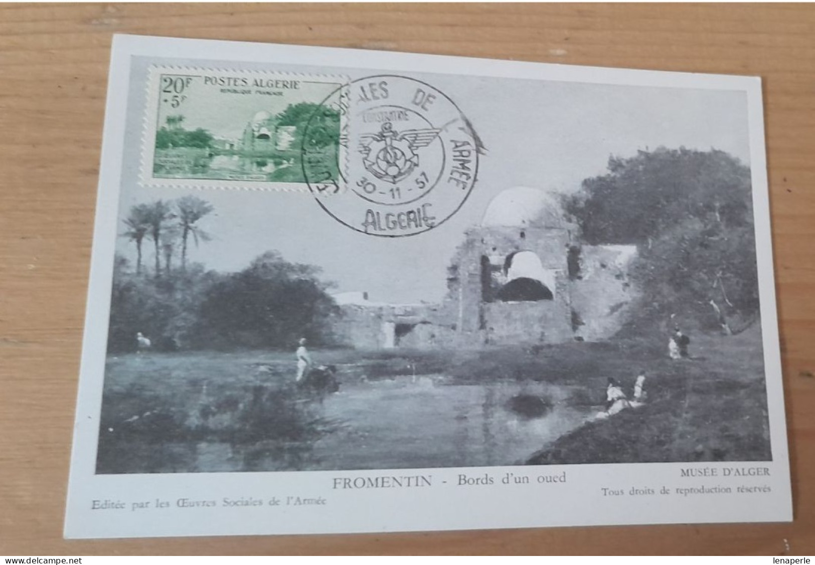 C7556 OEUVRES SOCIALES DE L'ARMEE ALGERIE - FDC