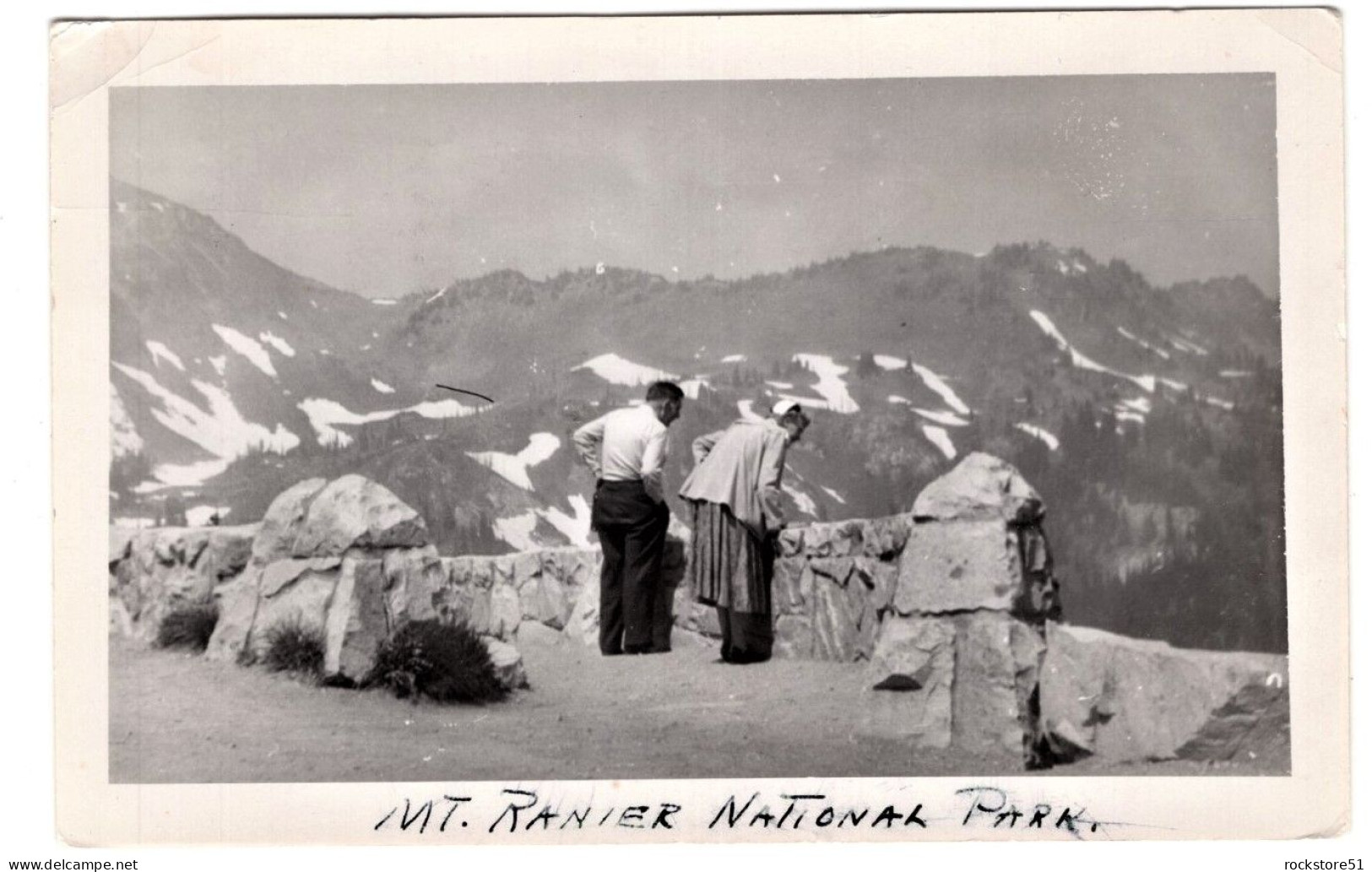 Mt Rainer National Park 1952. Private Taken Postcards From A Trip In US And Canada With Written Diary Entries, 2 Scans. - Seattle