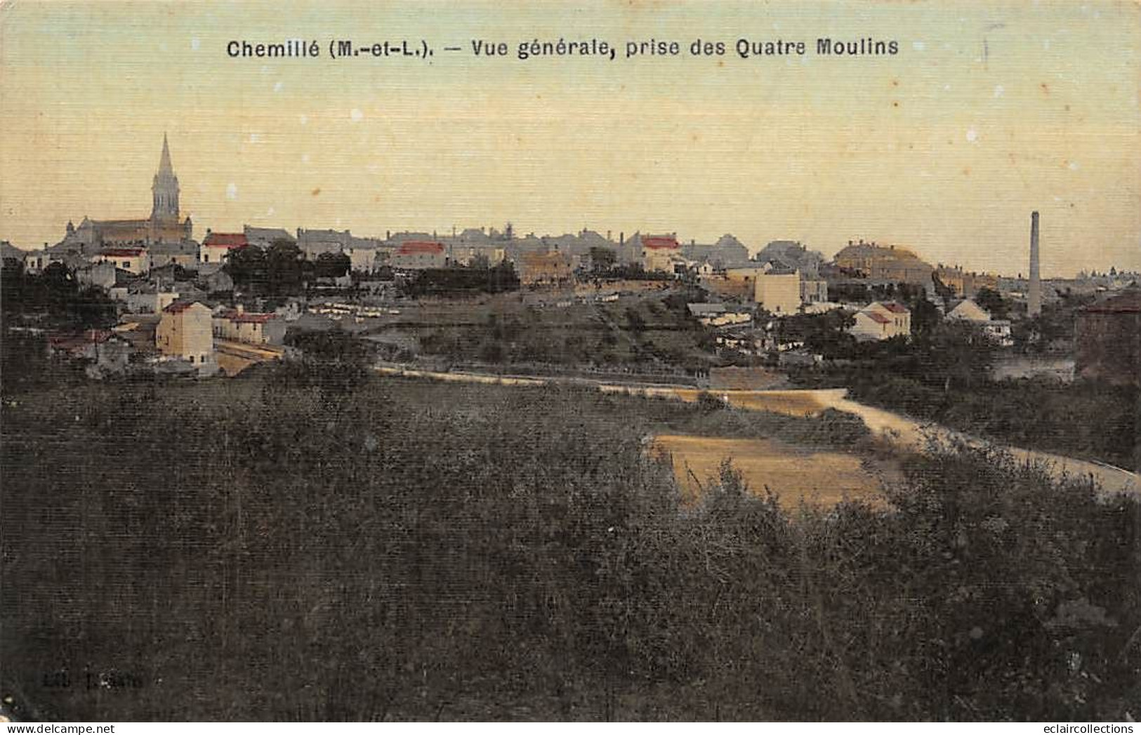 Chemillé          49           Vue Générale Prise Des Quatre Moulins   (voir Scan) - Chemille