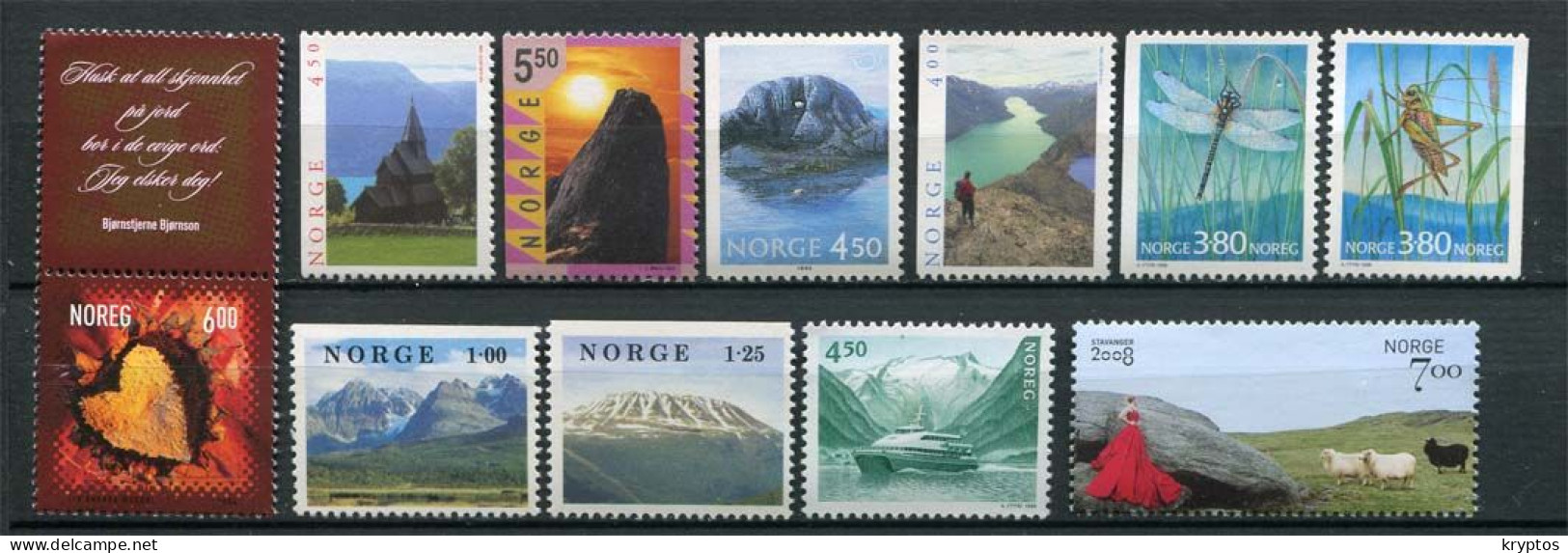Norway.  11 Stamps. ALL MINT** - Collections