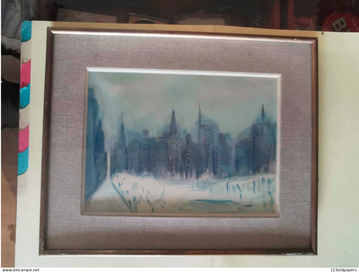 ORIGINALE SIGNEE RACHEL GINSBURG RAHKELLA EXPO SALON DES INDEPENDANTS 1955 NEW YORK CENTRAL PARK  SOUTH JUDAICA - Other & Unclassified