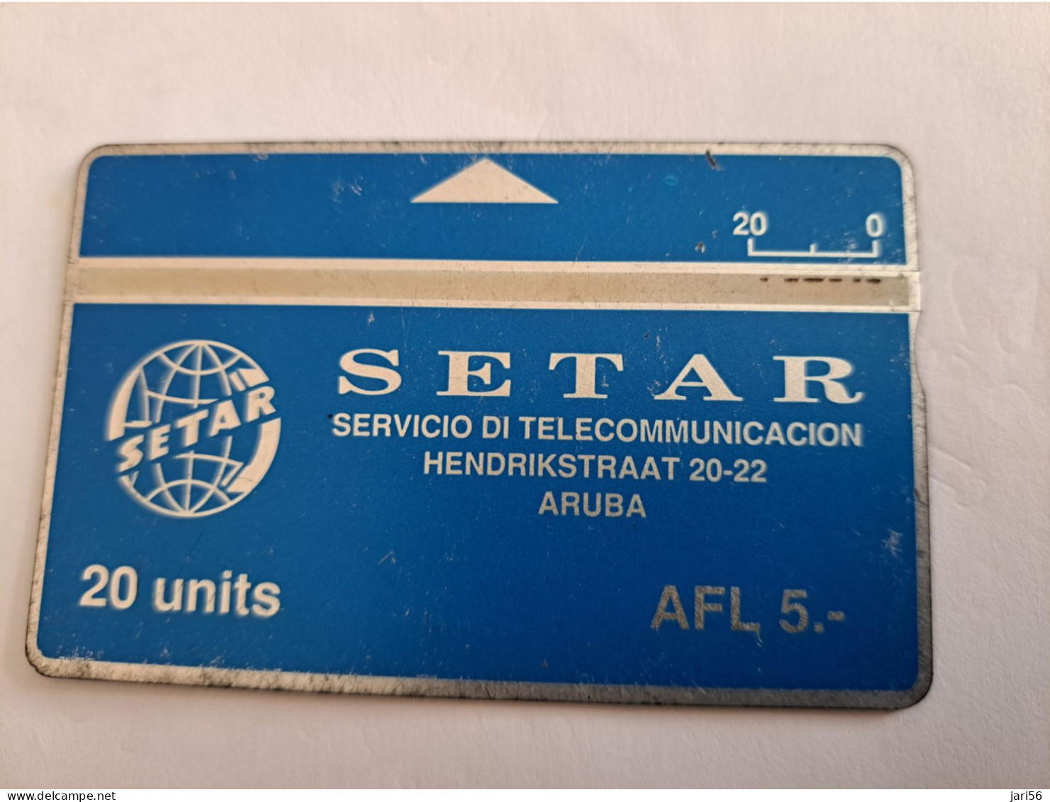 ARUBA L&G   CARD   AFL 5,- 20  UNITS  SERIE 251 A      Fine Used Card  **15097** - Aruba