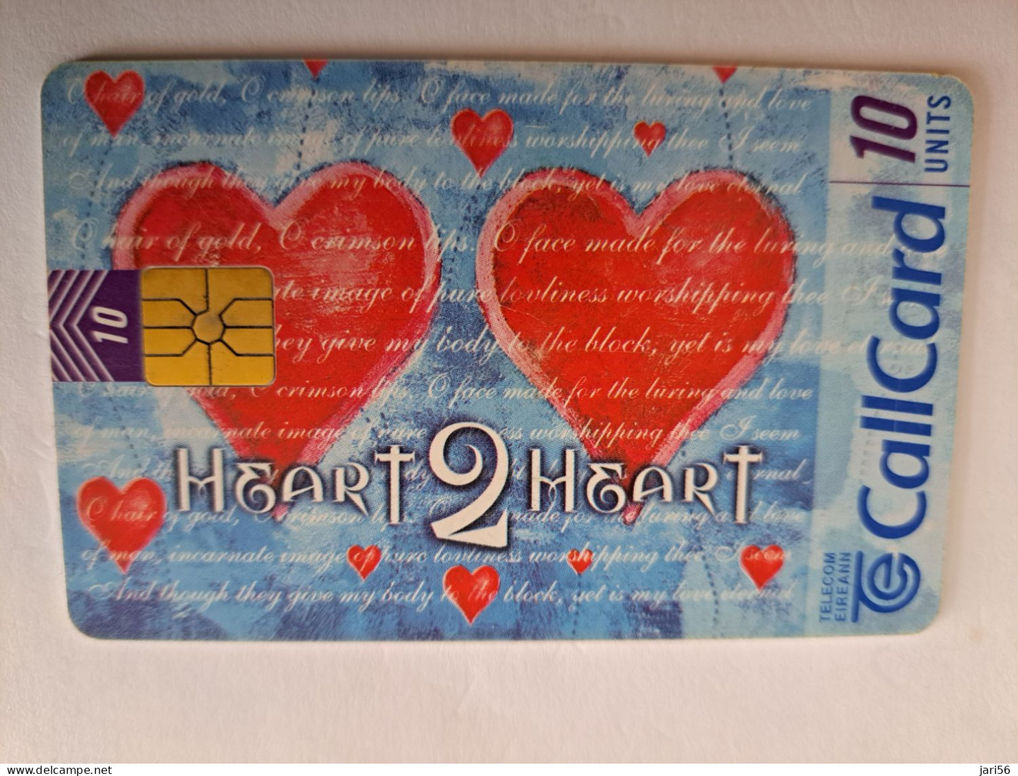 IRELAND /IERLANDE   CHIPCARD 10 UNITS / HEART TO HEART       ** 15099** - Irlande