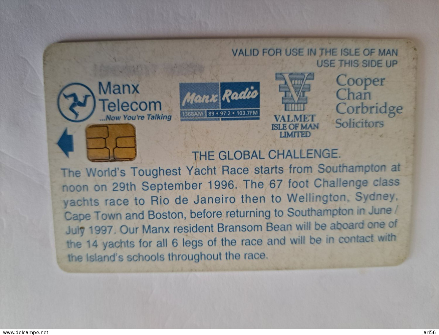 ISLE OF MAN 2 POUND  MANX TELECOM  21 UNITS / GLOBAL CHALENGE            CHIP   ** 15102** - Man (Ile De)