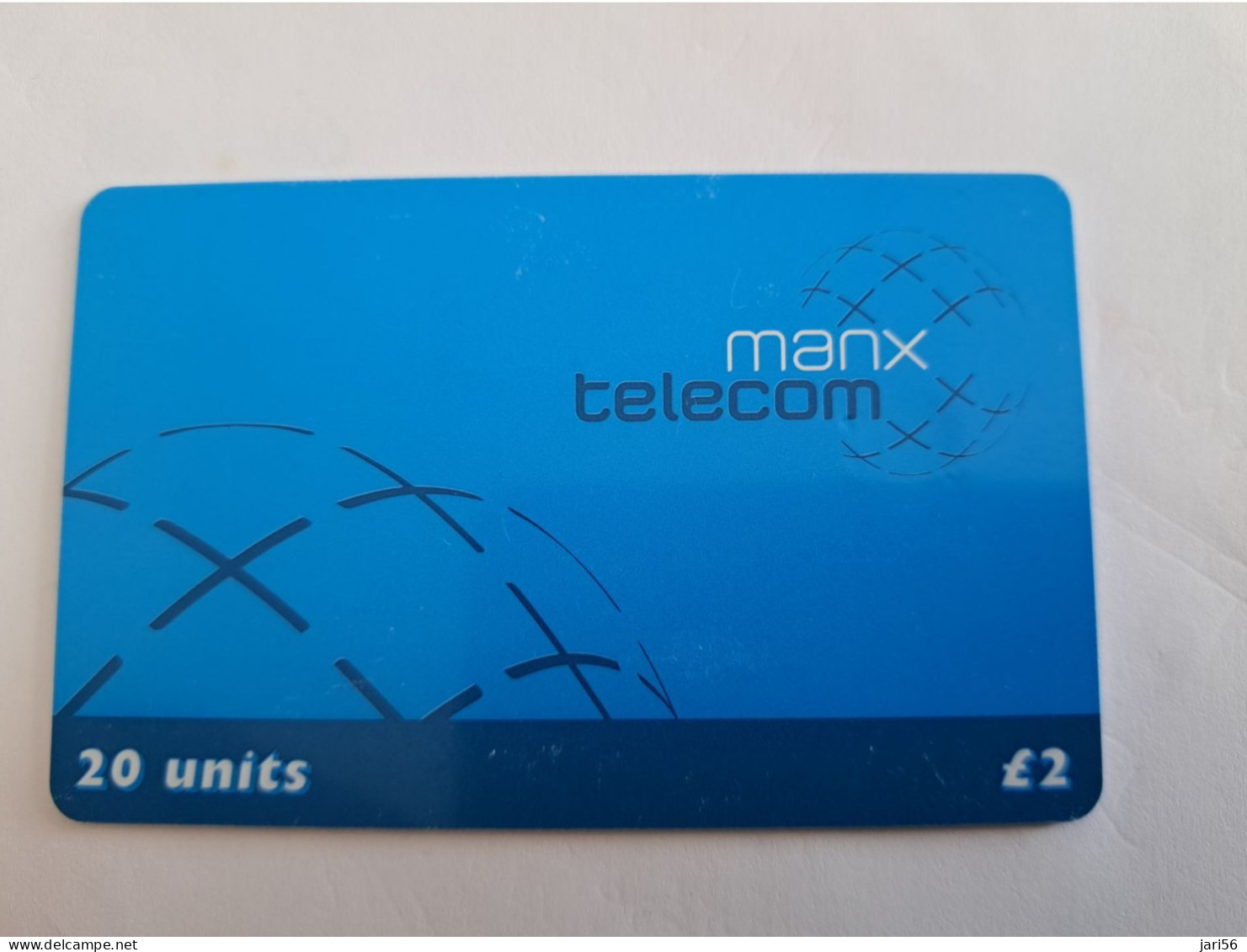 ISLE OF MAN 2 POUND  MANX TELECOM  21 UNITS / MANX TELECOM/ BLUE CARD            CHIP   ** 15104** - Isla De Man
