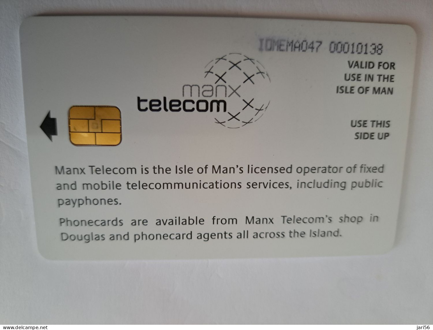 ISLE OF MAN 2 POUND  MANX TELECOM  21 UNITS / MANX TELECOM/ BLUE CARD            CHIP   ** 15104** - Man (Isle Of)