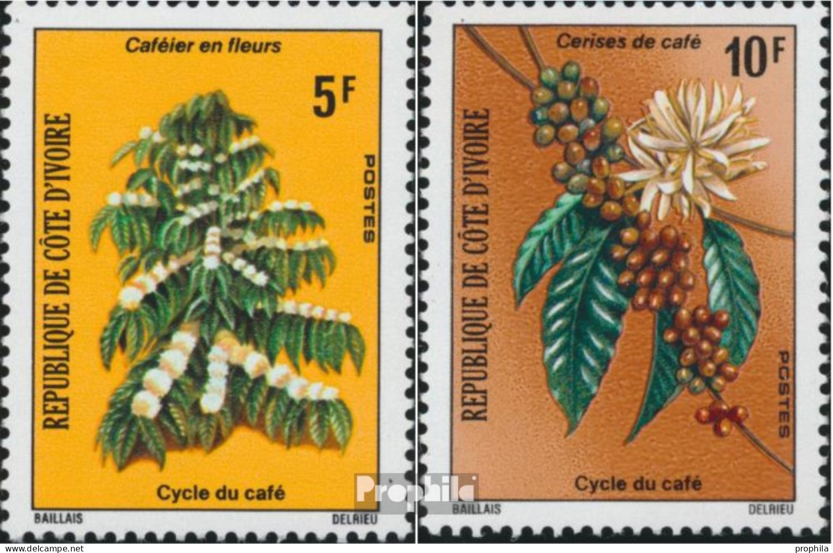 Elfenbeinküste 465-466 (kompl.Ausg.) Postfrisch 1975 Kaffeestrauch - Côte D'Ivoire (1960-...)