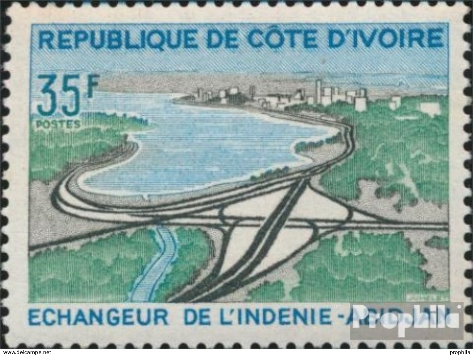 Elfenbeinküste 439 (kompl.Ausg.) Postfrisch 1973 Autobahnbau - Côte D'Ivoire (1960-...)