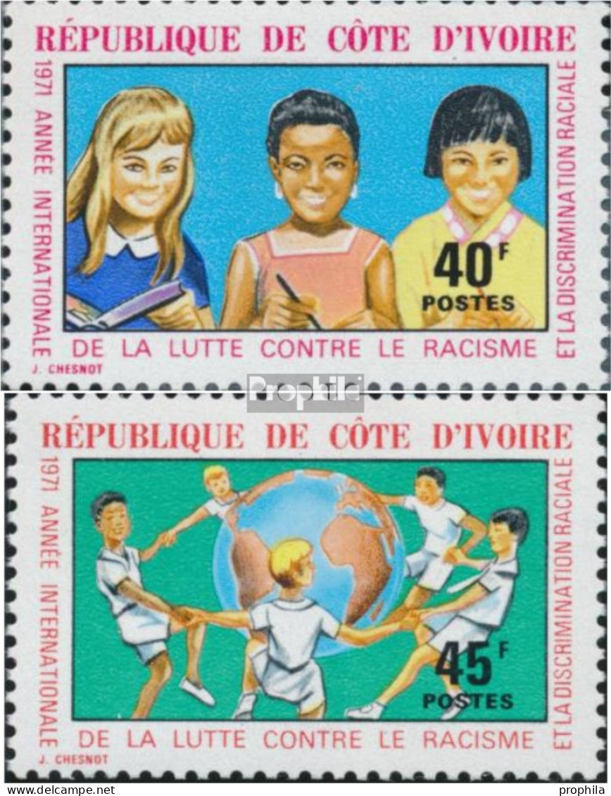 Elfenbeinküste 389-390 (kompl.Ausg.) Postfrisch 1971 Jahr Gegen Rassendiskriminierung - Côte D'Ivoire (1960-...)