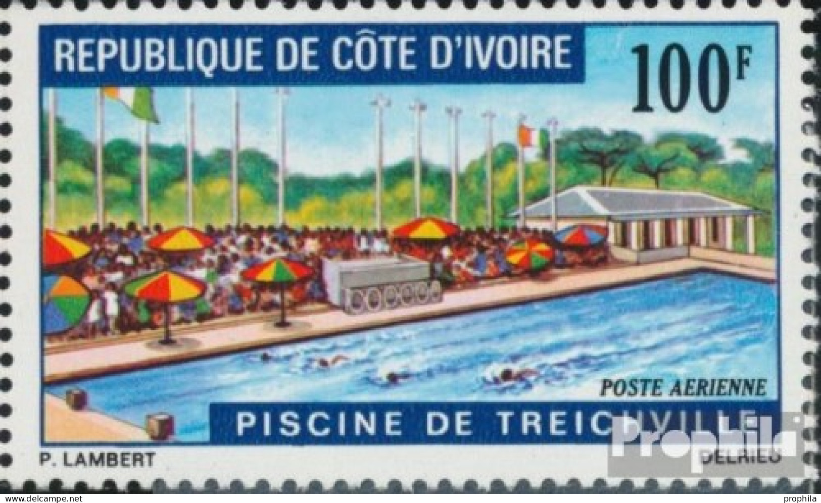 Elfenbeinküste 380 (kompl.Ausg.) Postfrisch 1971 Schwimmbad Von Treichville - Côte D'Ivoire (1960-...)