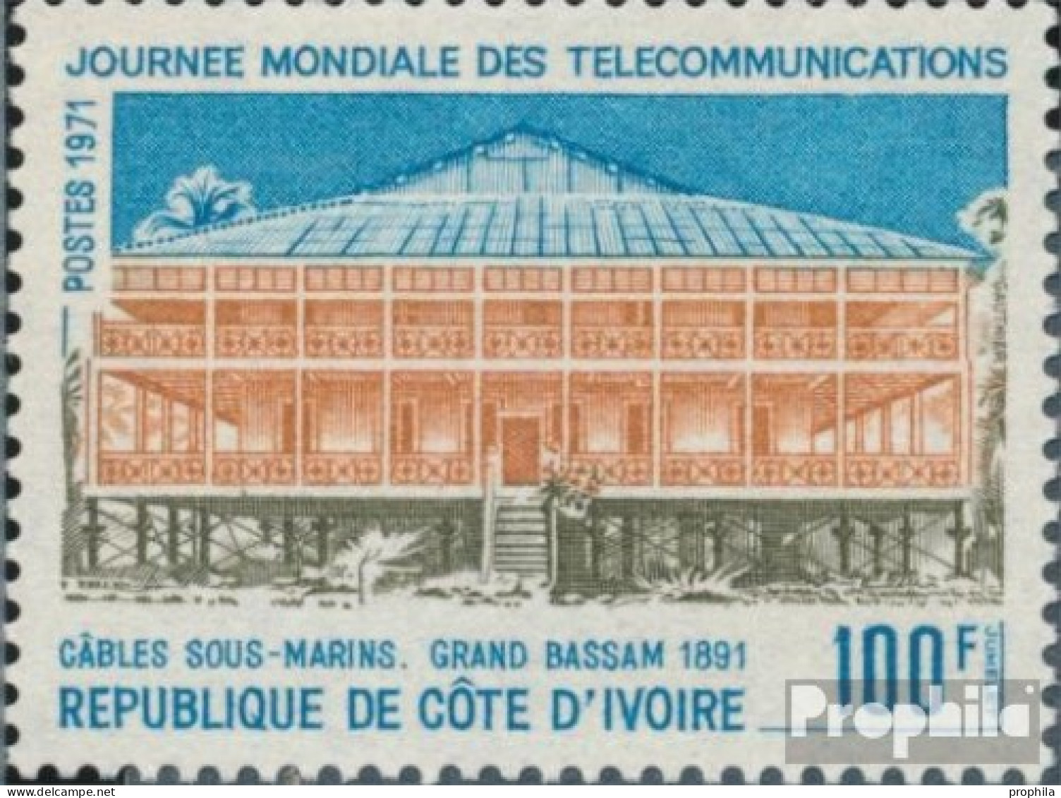 Elfenbeinküste 379 (kompl.Ausg.) Postfrisch 1971 Weltfernmeldetag - Côte D'Ivoire (1960-...)