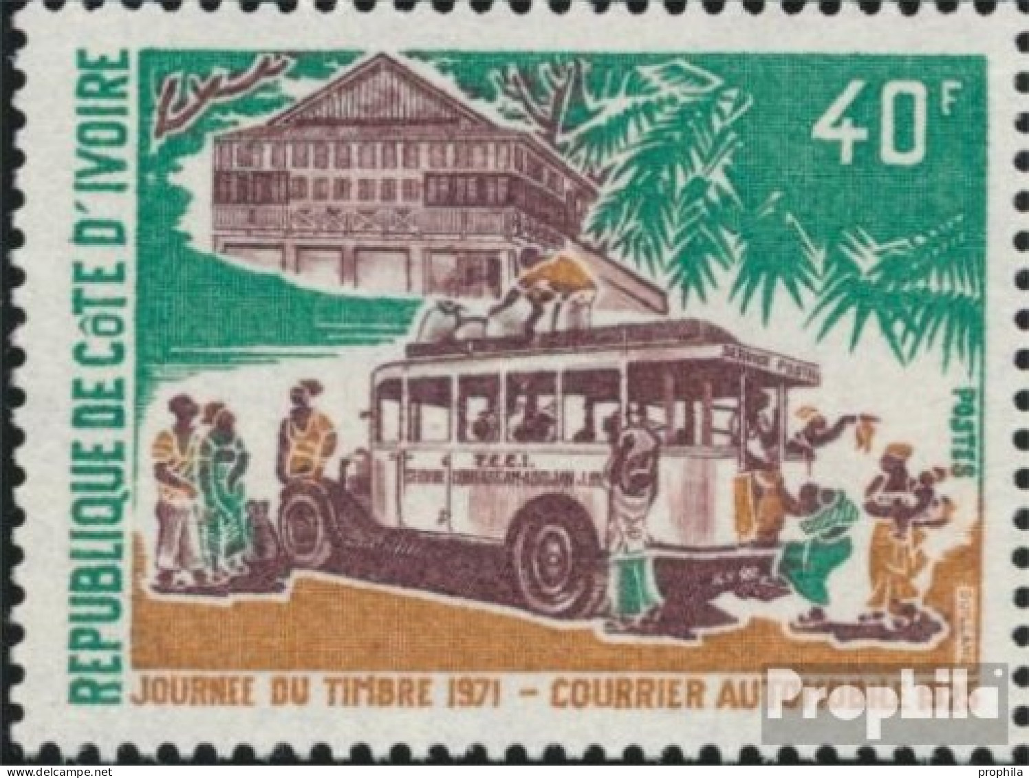 Elfenbeinküste 374 (kompl.Ausg.) Postfrisch 1971 Tag Der Briefmarke - Côte D'Ivoire (1960-...)