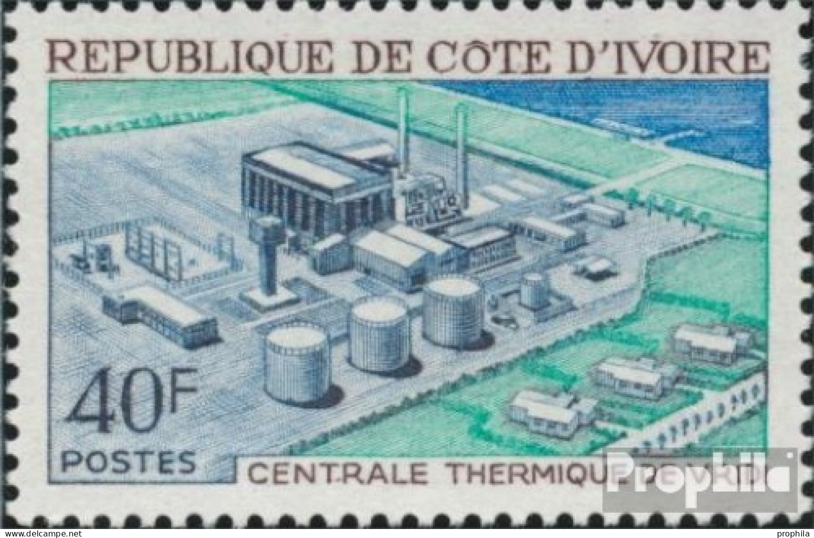 Elfenbeinküste 367 (kompl.Ausg.) Postfrisch 1970 Zentrales Kraftwerk - Côte D'Ivoire (1960-...)