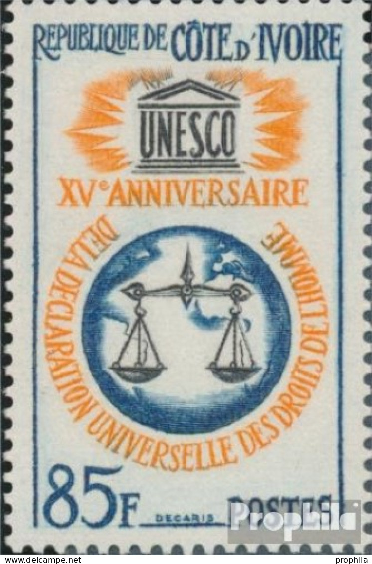 Elfenbeinküste 258 (kompl.Ausg.) Postfrisch 1963 Allgemeine Erklärung Der Menschenre - Côte D'Ivoire (1960-...)