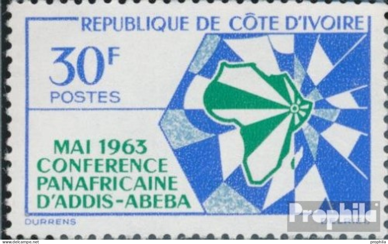 Elfenbeinküste 247 (kompl.Ausg.) Postfrisch 1963 Konferenz Der Staaten Afrikas - Côte D'Ivoire (1960-...)