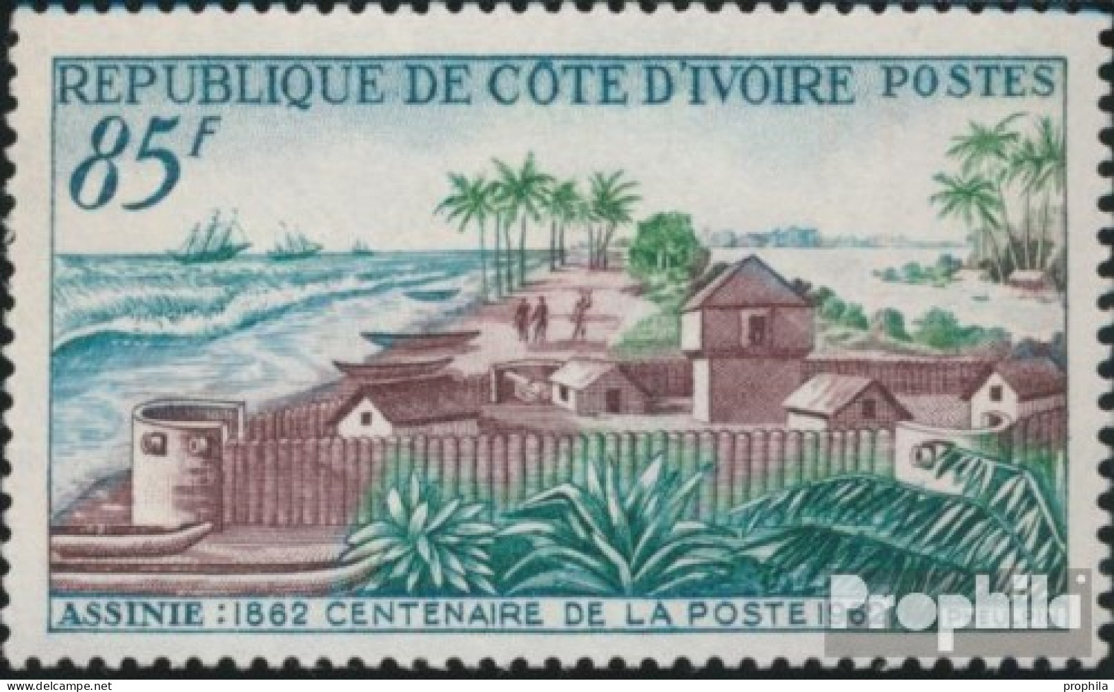 Elfenbeinküste 240 (kompl.Ausg.) Postfrisch 1962 100 Jahre Post - Côte D'Ivoire (1960-...)