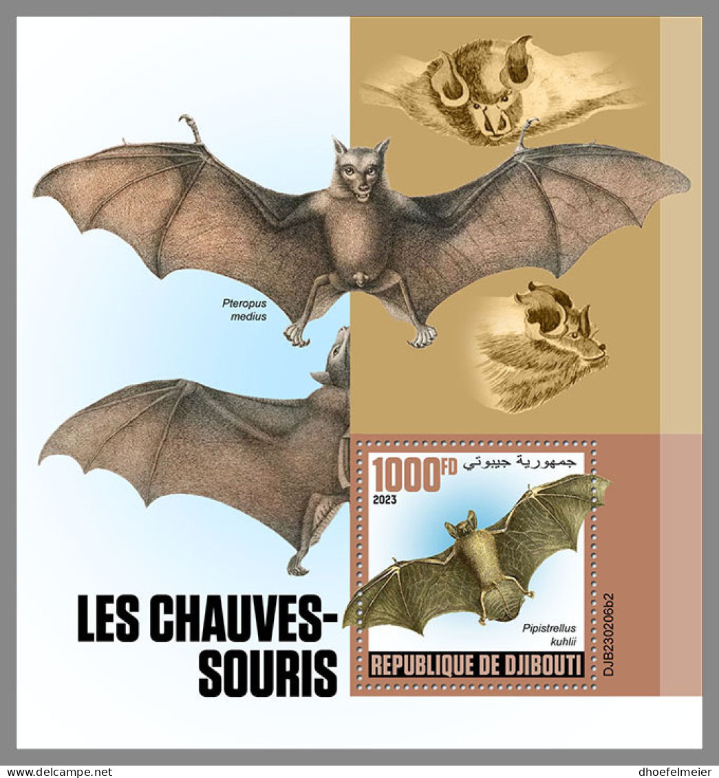 DJIBOUTI 2023 MNH Bats Fledermäuse Chauves-souris S/S II - OFFICIAL ISSUE - DHQ2335 - Bats