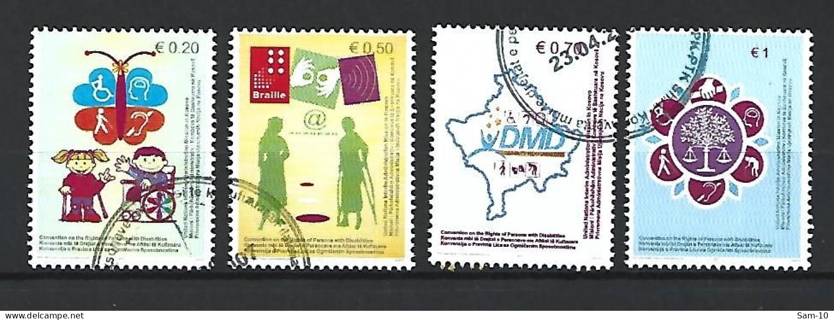 Timbre   Nation Unies Kosovo En  Oblitere   N 64/67 - Used Stamps