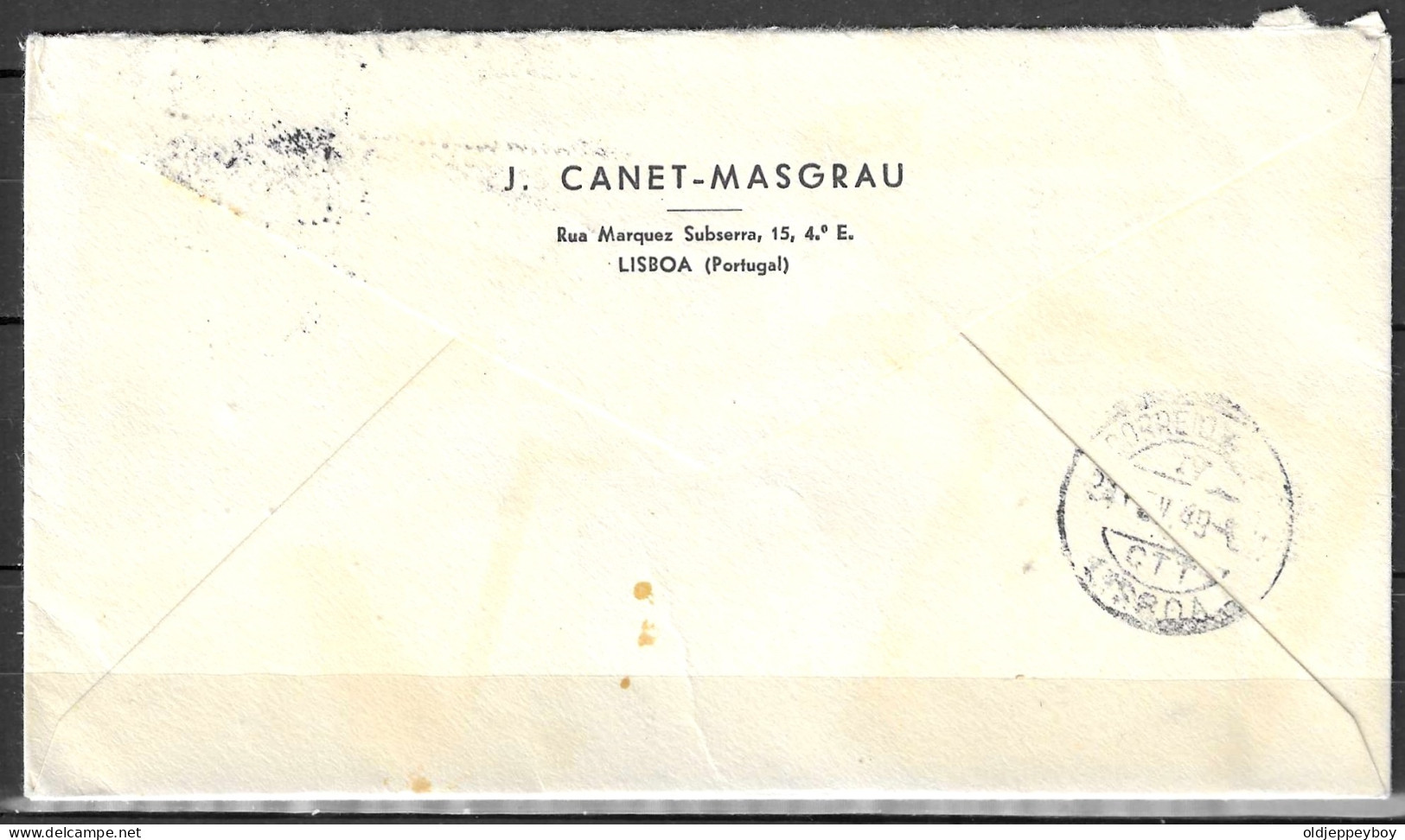 1949 PORTUGAL   ENVELOPE COVER AIRMAIL TO CHUNGKING IMPORT ZUERICH ZURICH   SUISSA SUISSE SWITZERLAND - Brieven En Documenten