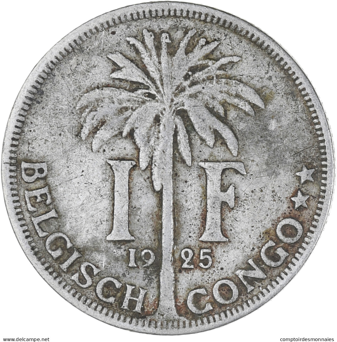 Monnaie, Congo Belge, Franc, 1925, TB+, Cupro-nickel, KM:21 - 1910-1934: Albert I