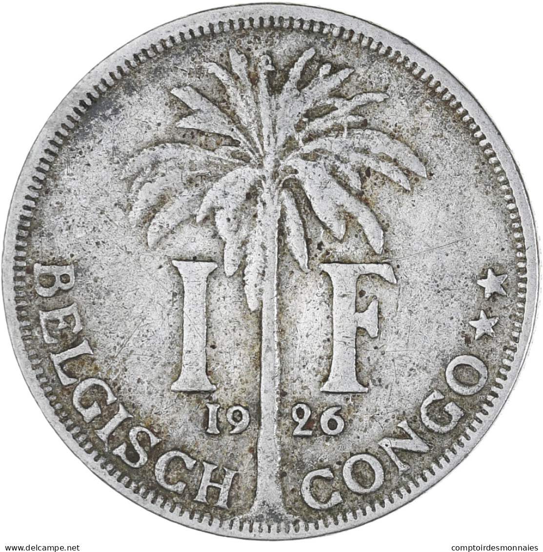 Monnaie, Congo Belge, Franc, 1926, TTB, Cupro-nickel, KM:21 - 1910-1934: Albert I