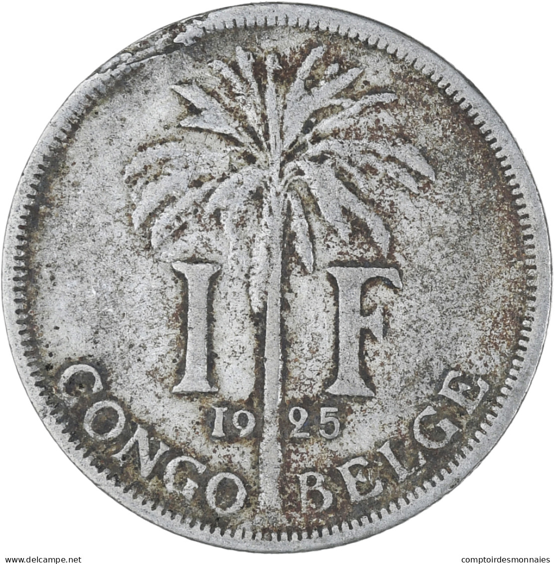 Monnaie, Congo Belge, Franc, 1925, TB+, Cupro-nickel, KM:20 - 1910-1934: Albert I