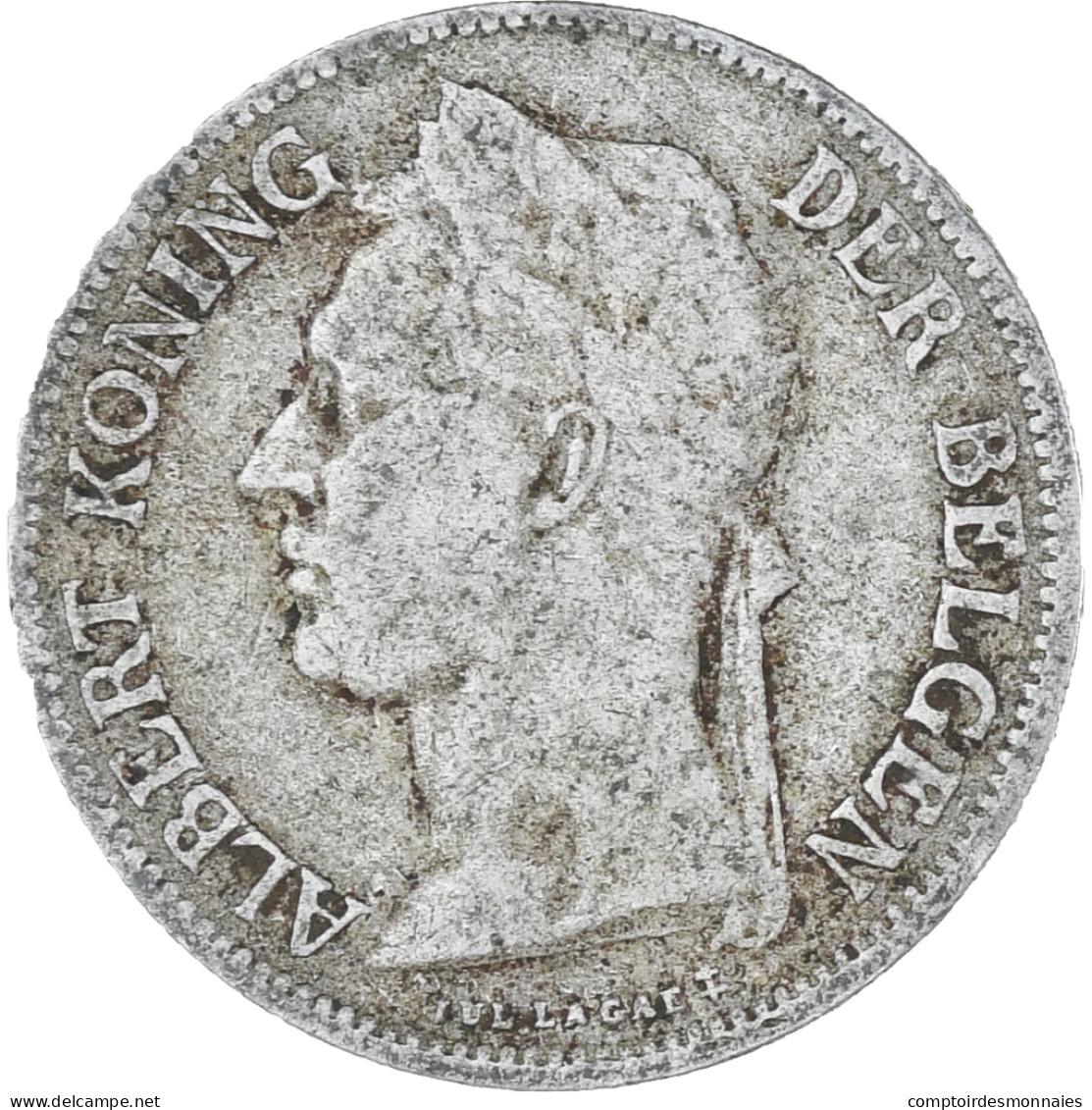 Monnaie, Congo Belge, 50 Centimes, 1925, TB, Cupro-nickel, KM:23 - 1910-1934: Albert I