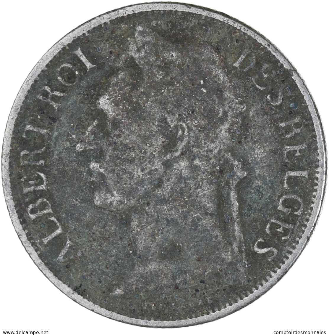 Monnaie, Congo Belge, Franc, 1928, B+, Cupro-nickel, KM:20 - 1910-1934: Alberto I