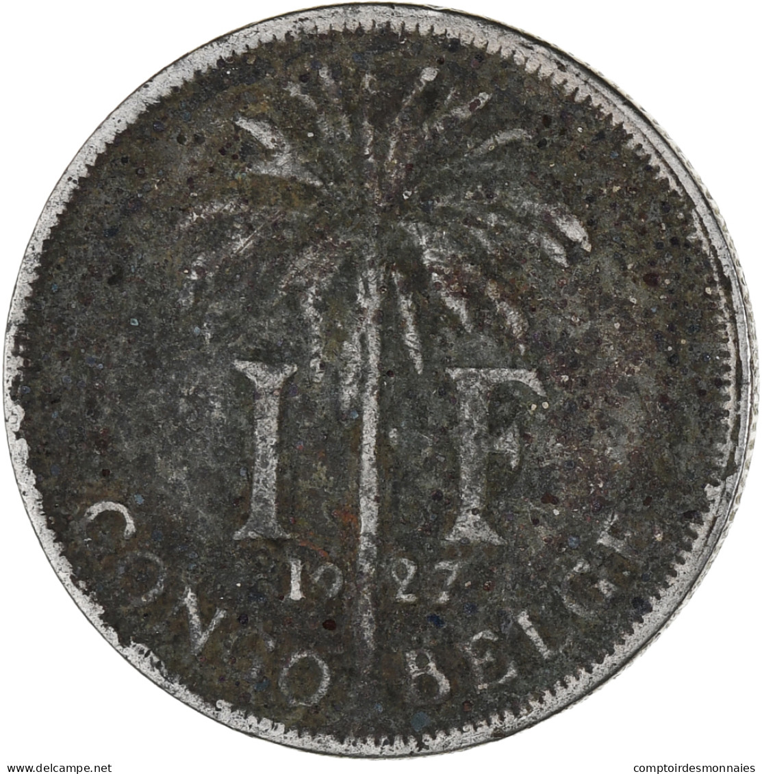 Monnaie, Congo Belge, Franc, 1928, B+, Cupro-nickel, KM:20 - 1910-1934: Albert I