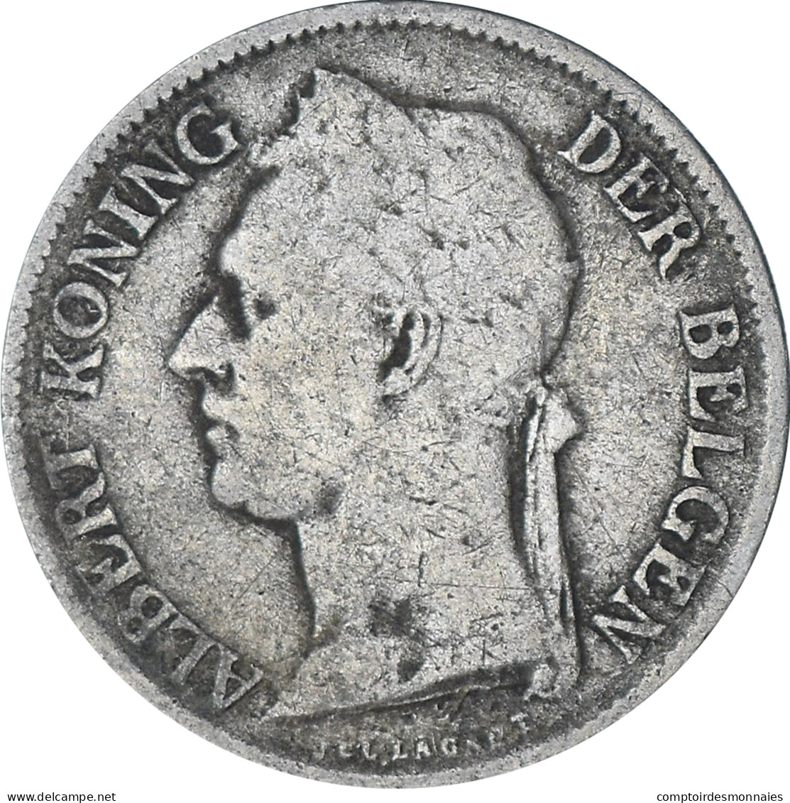 Monnaie, Congo Belge, 50 Centimes, 1922, TTB, Cupro-nickel, KM:23 - 1910-1934: Albert I.