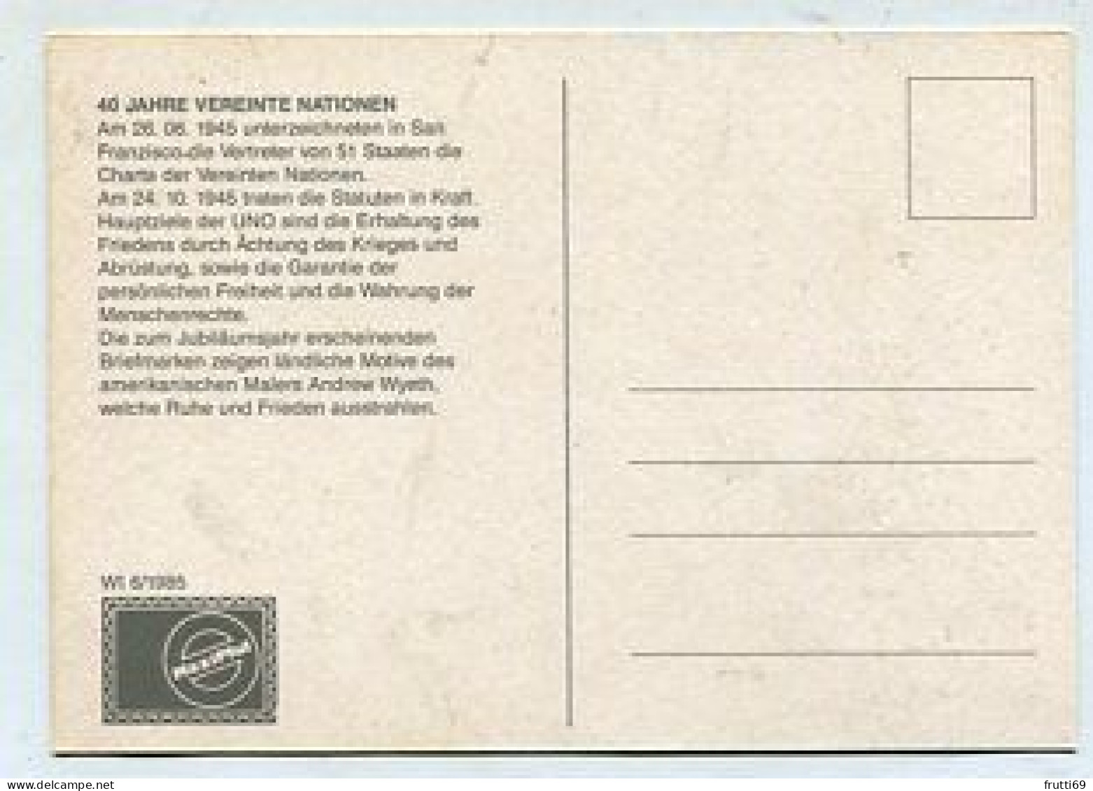 MC 158449 UNITED NATIONS - Wien - 1985 - 40 Jahre Vereinte Nationen - Maximum Cards