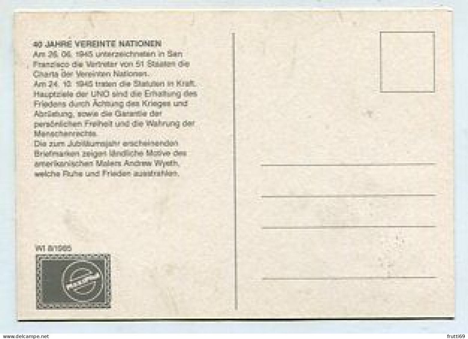 MC 158450 UNITED NATIONS - Wien - 1985 - 40 Jahre Vereinte Nationen - Maximum Cards