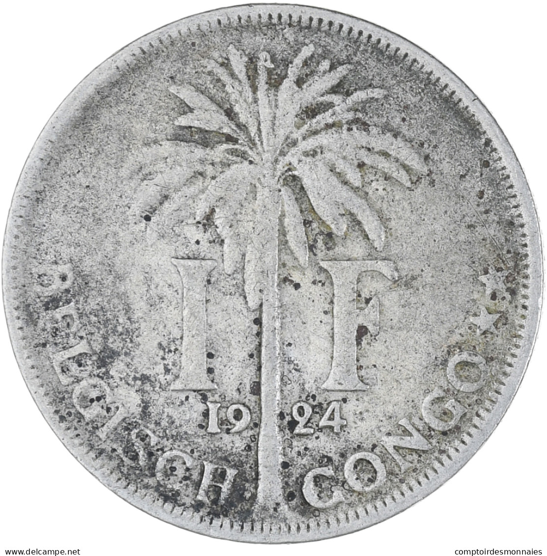 Monnaie, Congo Belge, Franc, 1924, TB, Cupro-nickel, KM:21 - 1910-1934: Albert I