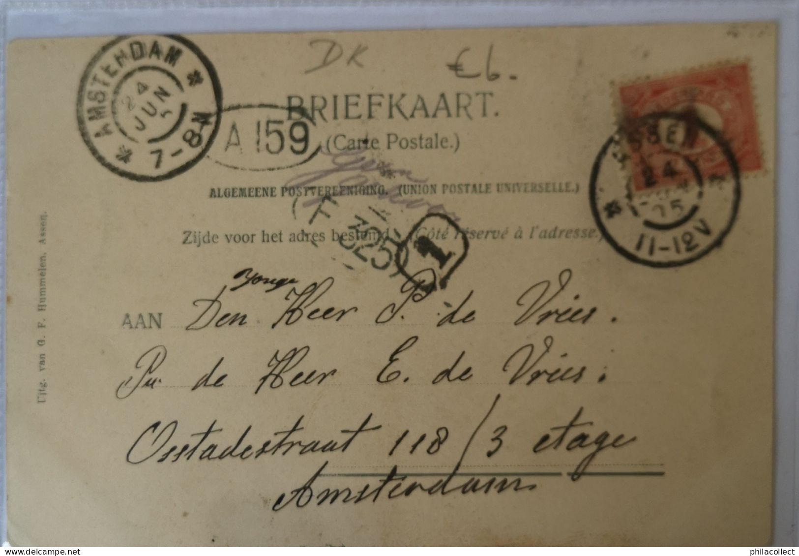 Assen (Dr.) Postkantoor En Torenlaan 1905 - Assen