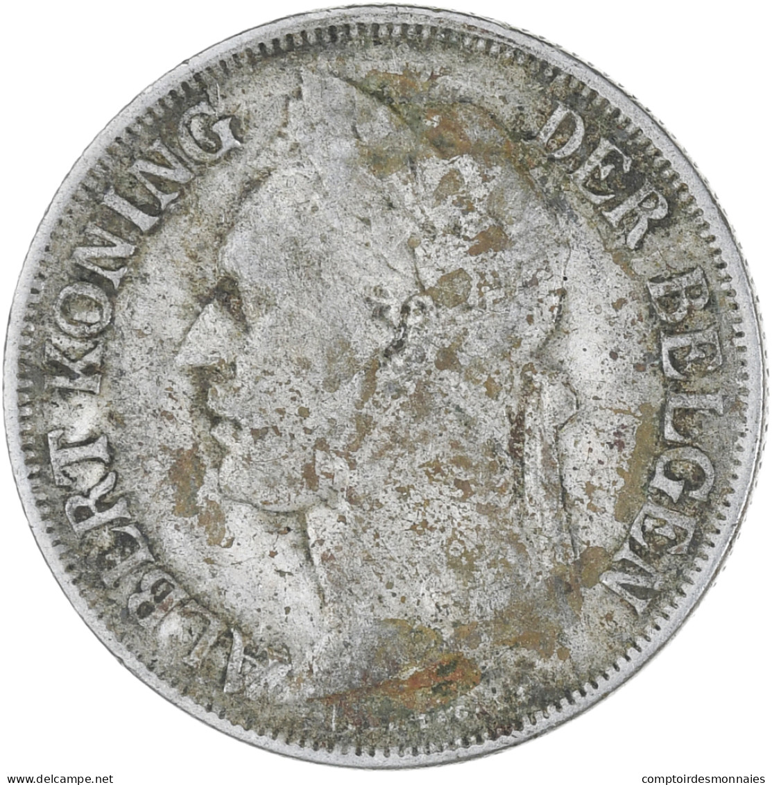 Monnaie, Congo Belge, Franc, 1924, B+, Cupro-nickel, KM:21 - 1910-1934: Albert I.