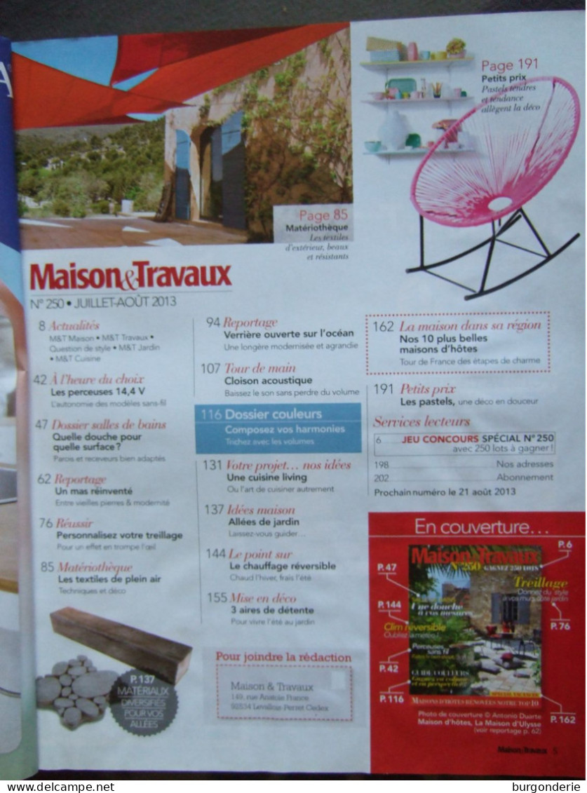 MAGAZINE MAISON ET TRAVAUX / 2013 / N° 250 - House & Decoration