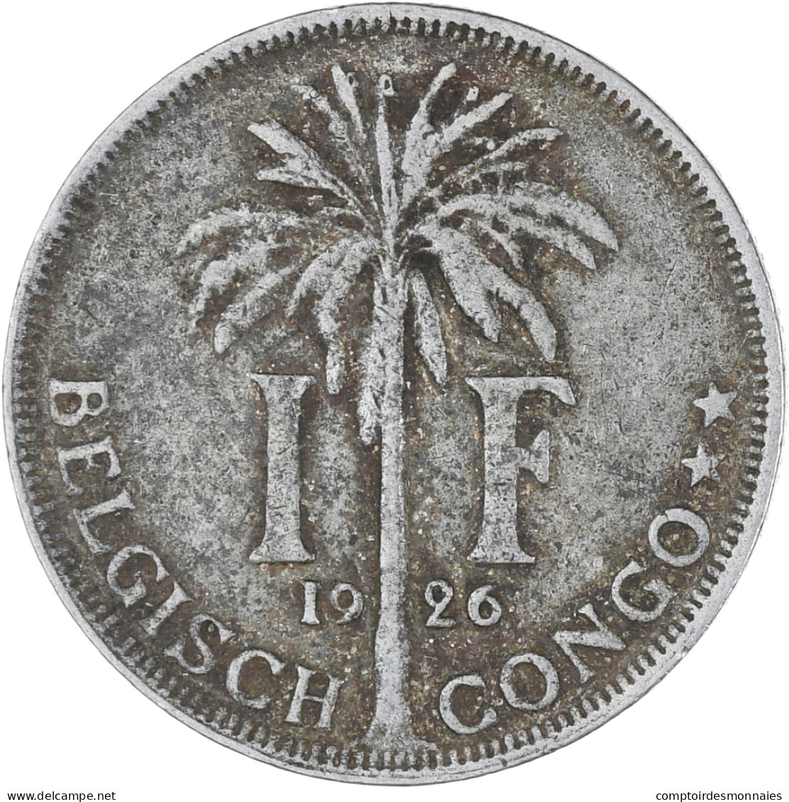 Monnaie, Congo Belge, Franc, 1926, TTB, Cupro-nickel, KM:21 - 1910-1934: Albert I.