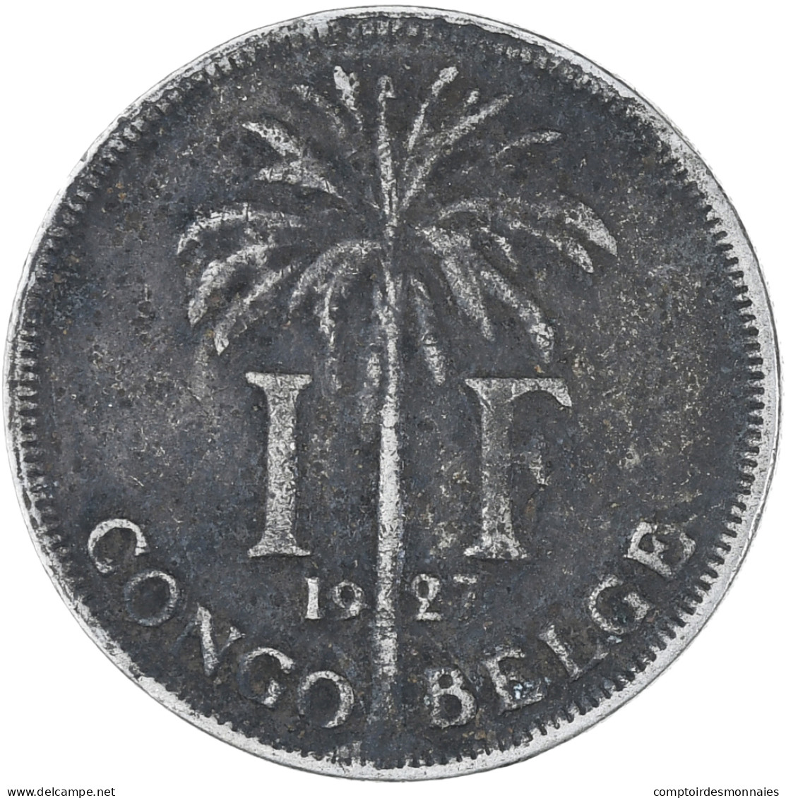 Monnaie, Congo Belge, Franc, 1927, TB, Cupro-nickel, KM:20 - 1910-1934: Albert I