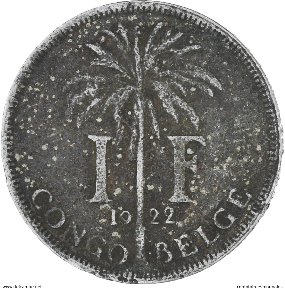 Monnaie, Congo Belge, Franc, 1922, TB, Cupro-nickel, KM:20 - 1910-1934: Albert I.