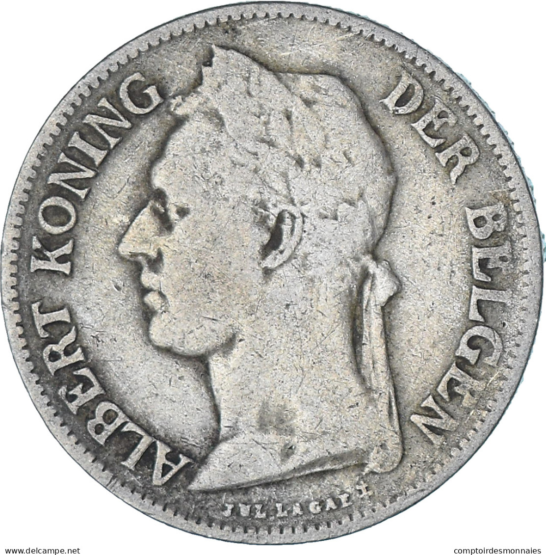 Monnaie, Congo Belge, 50 Centimes, 1926, TTB, Cupro-nickel, KM:23 - 1910-1934: Albert I