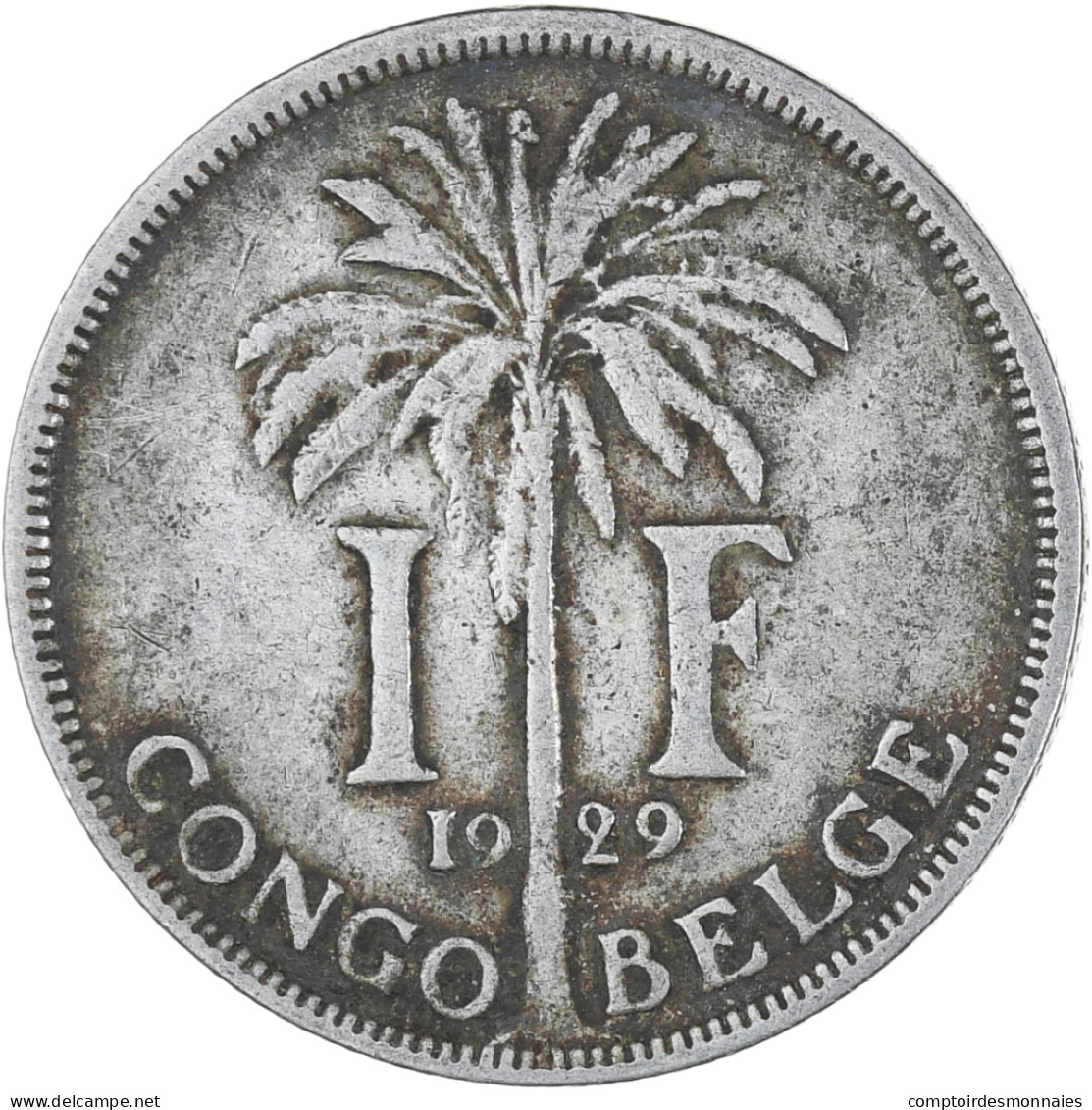 Monnaie, Congo Belge, Franc, 1929, TTB, Cupro-nickel, KM:21 - 1910-1934: Albert I.